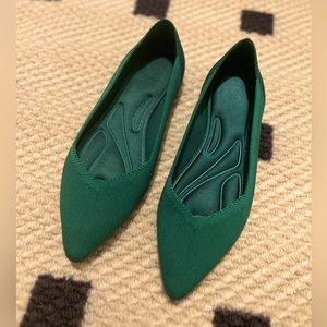 Rothy's style British green flat shose